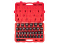 3/4 Inch Drive Shallow 6-Point Impact Socket Set with Case, 36-Piece (13 - 50 mm)