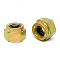 1/4"-28 Grade L-9 Hex Collar Locknuts USA Zinc Yellow