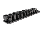 1/2 Inch Drive Shallow 6-Point Impact Socket Set with Rails and Tray, 21-Piece (5/16 - 1-1/2 in.)