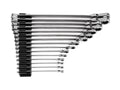 Long Fixed/Flex Head 12-Point Ratcheting Box End Wrench Set with Modular Organizers, 15-Piece (1/4-1 in.)