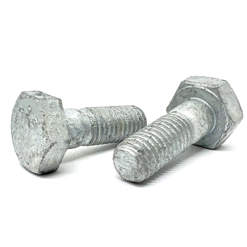 7/8-9x5-1/2" A325 Structural Hex Bolts Partial Thread Hot Dip Galvanized