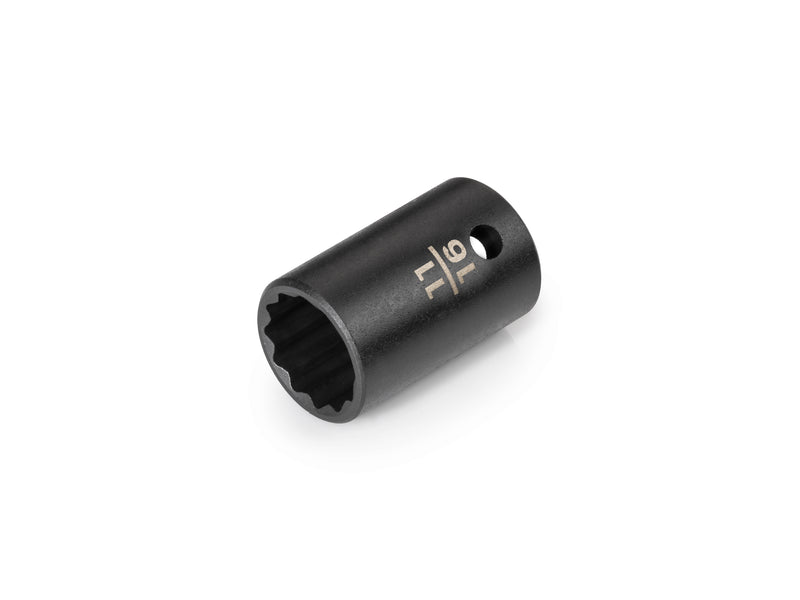 1/2 Inch Drive x 11/16 Inch Shallow 12-Point Impact Socket