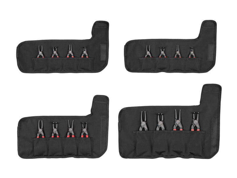5, 7, 9 Inch Internal and External Retaining Ring Pliers Set with Rolls, 16-Piece (0.037, 0.047, 0.070, 0.090 in. Tips)