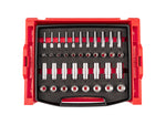 3/8 Inch Drive Shallow and Deep 12-Point Socket Set with Open Top Drawer and Rack, 38-Piece (6 - 24 mm)