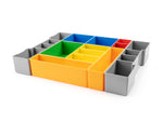Organizer Bin Set for Shallow Stacking Tool Box, L-BOXX 1 (12-Piece)