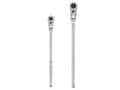 3/8, 1/2 Inch Drive Flex Head Quick-Release Long Ratchet Set, 2-Piece (12, 14 in.)