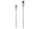 3/8, 1/2 Inch Drive Flex Head Quick-Release Long Ratchet Set, 2-Piece (12, 14 in.)