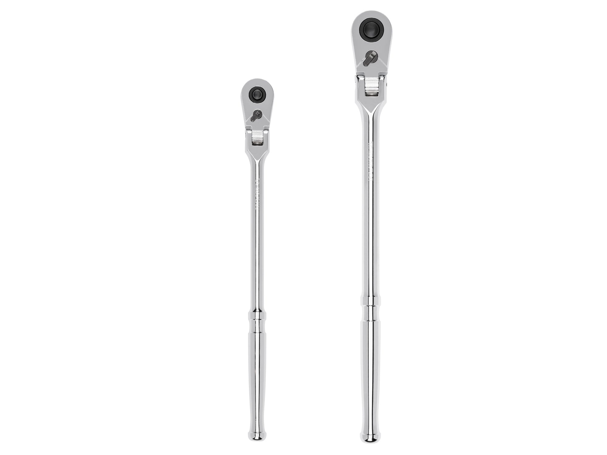 3/8, 1/2 Inch Drive Flex Head Quick-Release Long Ratchet Set, 2-Piece (12, 14 in.)