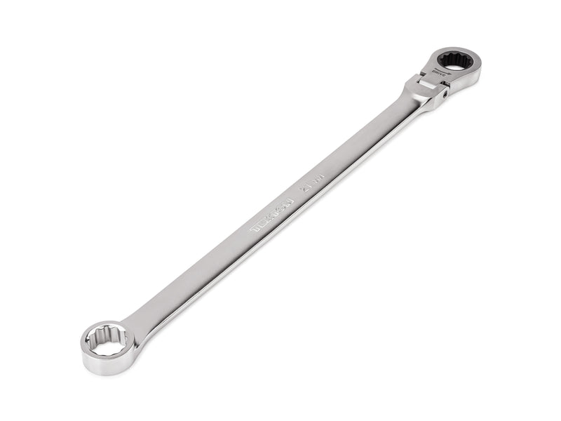 21 mm Long Fixed/Flex Head 12-Point Ratcheting Box End Wrench
