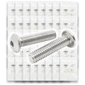 Inch 18-8 Stainless Steel Allen Button Head Socket Cap Screws Bolts Assortment - 904 PCS