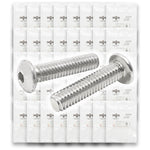 Inch 18-8 Stainless Steel Allen Button Head Socket Cap Screws Bolts Assortment - 904 PCS