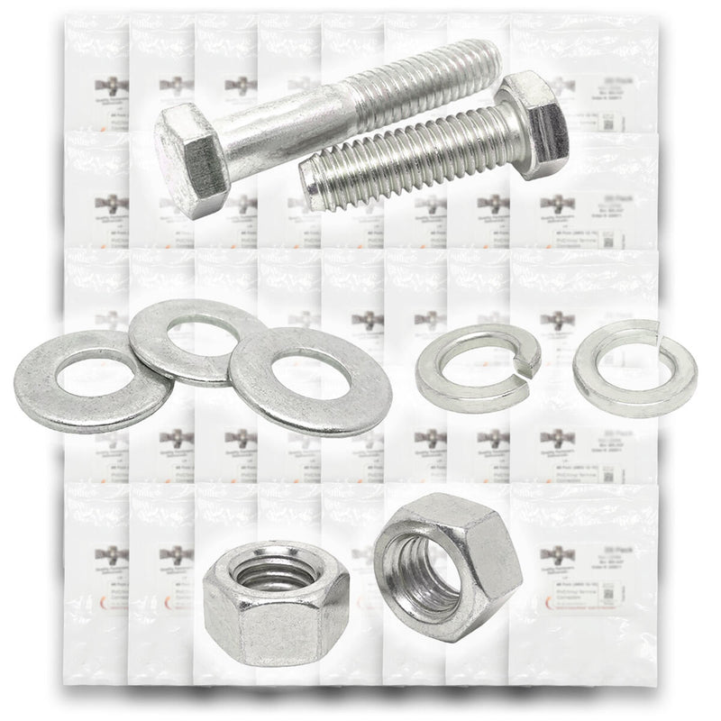 Inch 18-8 Stainless Hex Cap Screws, Hex Nuts, Flat & Lock Washers - 573 PCS