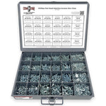 Phil Flat Machine Screws Zinc Clear Assortment - 3556 PCS