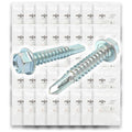 Unslotted Hex Washer Head Self Drilling Screws Zinc - 2930 PCS