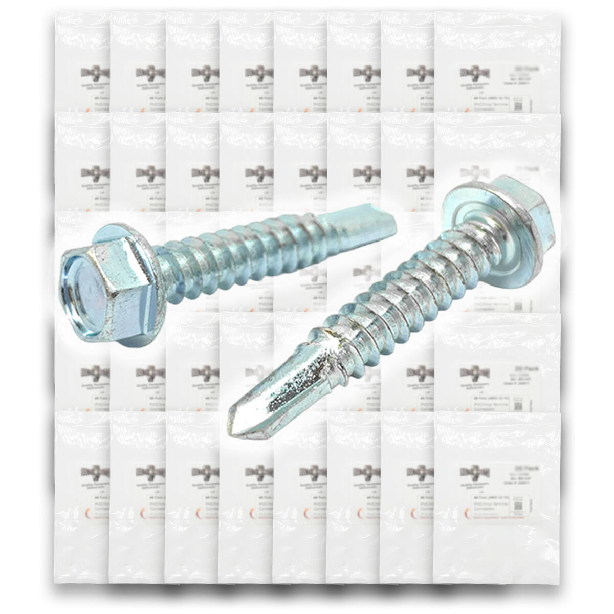 Unslotted Hex Washer Head Self Drilling Screws Zinc - 2930 PCS