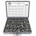 Metric A4 Stainless Steel Hex Cap Screws, Hex Nuts, Flat & Lock Washers - 575 PCS