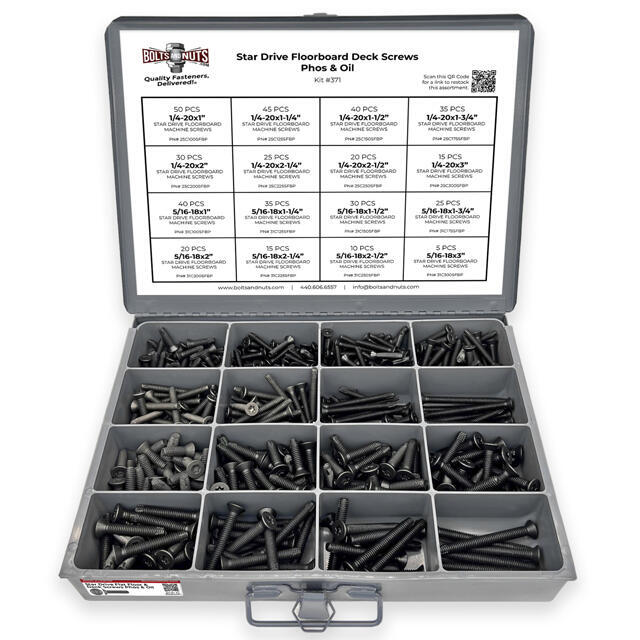 Star Drive Flat Head Trailer Floorboard Deck Screws Assortment - 441 PCS
