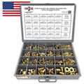 Inch Grade 8 Hex Cap Screws, Nut & Washer Assortment Zinc Yellow USA Made Hardware - 574 PCS