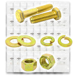 Inch Grade 8 Hex Cap Screws, Hex Nuts, Flat & Lock Washers - 573 PCS