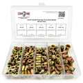Small Flange Knurled Body Rivet Nut Assortment - 125 PCS