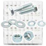 Inch Grade 5 FINE Hex Cap Screws, Hex Nuts, Flat & Lock Washers - 573PCS