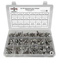Metric A2 Stainless Steel Hex Flange Bolts & Nuts Assortment - 232 PCS