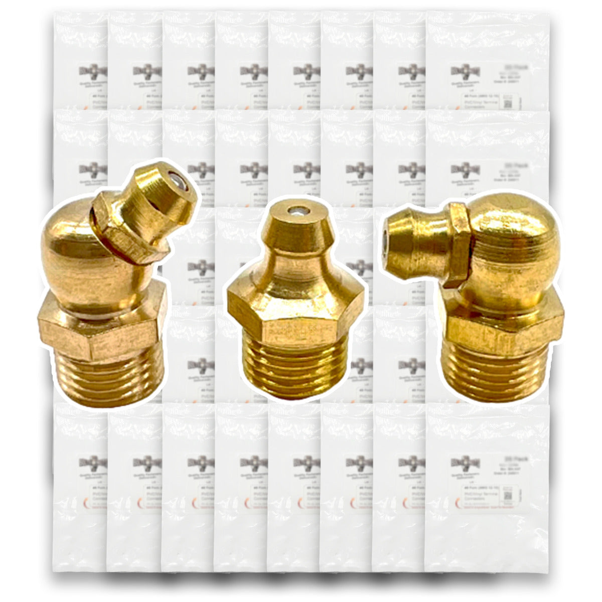 Inch and Metric Brass Zerks Grease Fittings - 550 PCS