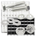 Inch 316 Stainless Hex Cap Screws, Hex Nuts, Flat & Lock Washers - 2012 PCS