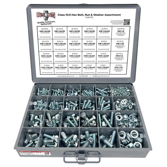 NEW METRIC GRADE 10.9 / 8 BOLT NUT & WASHER ASSORTMENT- KIT - Foto 10
