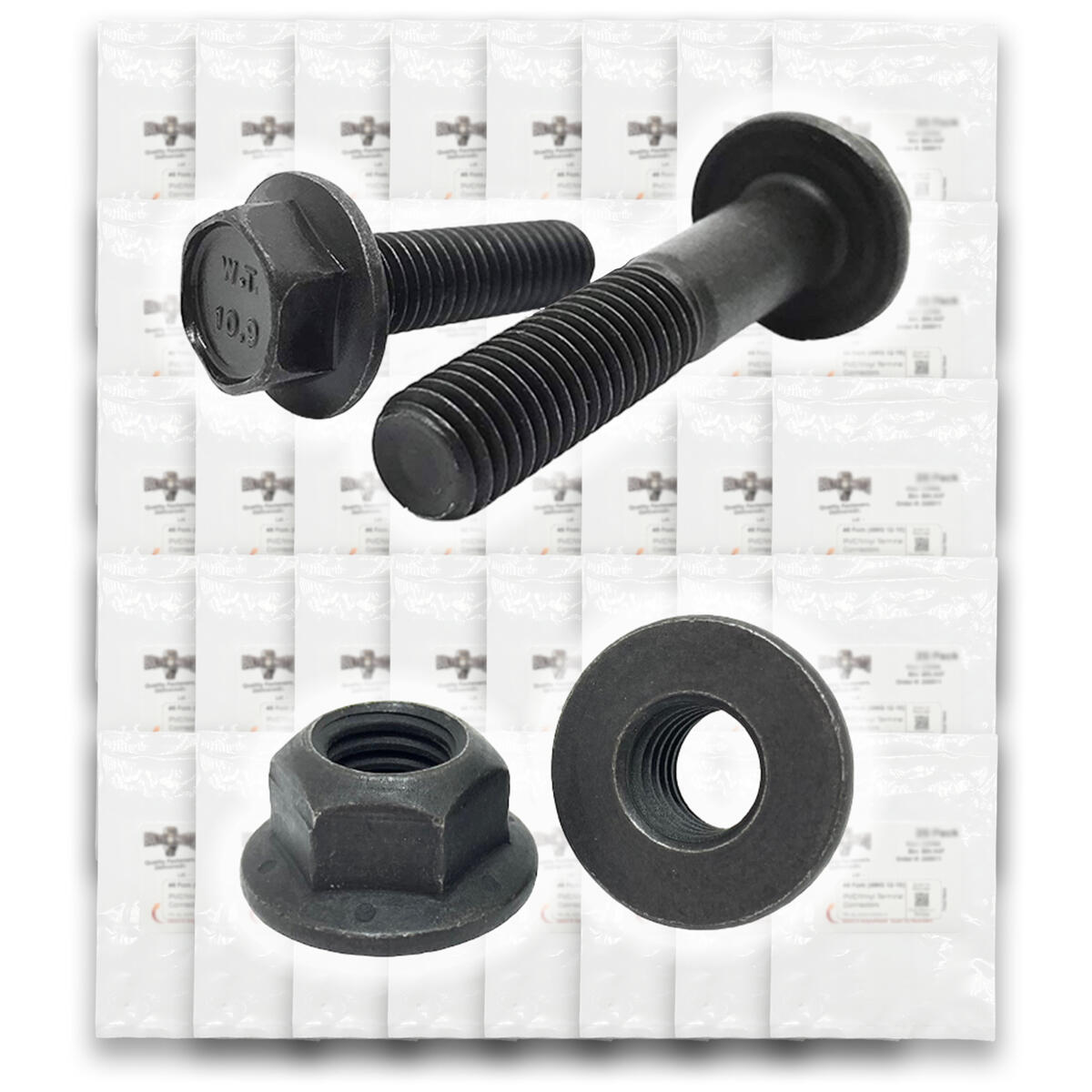 Inch & Metric Grade 8 / Class 10.9 Flange Bolt and Lock Nut Kit - 1175 PCS