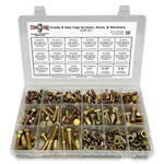 Inch Grade 8 Hex Cap Screws, Hex Nuts, Flat & Lock Washers - 380 PCS