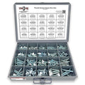 Spade Type Thumb Screws Zinc Clear Assortment - 325 PCS