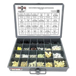 Inch and Metric Nylon Nuts and Grommets Assortment - 296 PCS