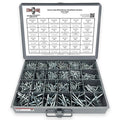 Dome Head Blind Pop Rivets Steel/Steel Mandrel Zinc Clear Assortment - 1001PCS