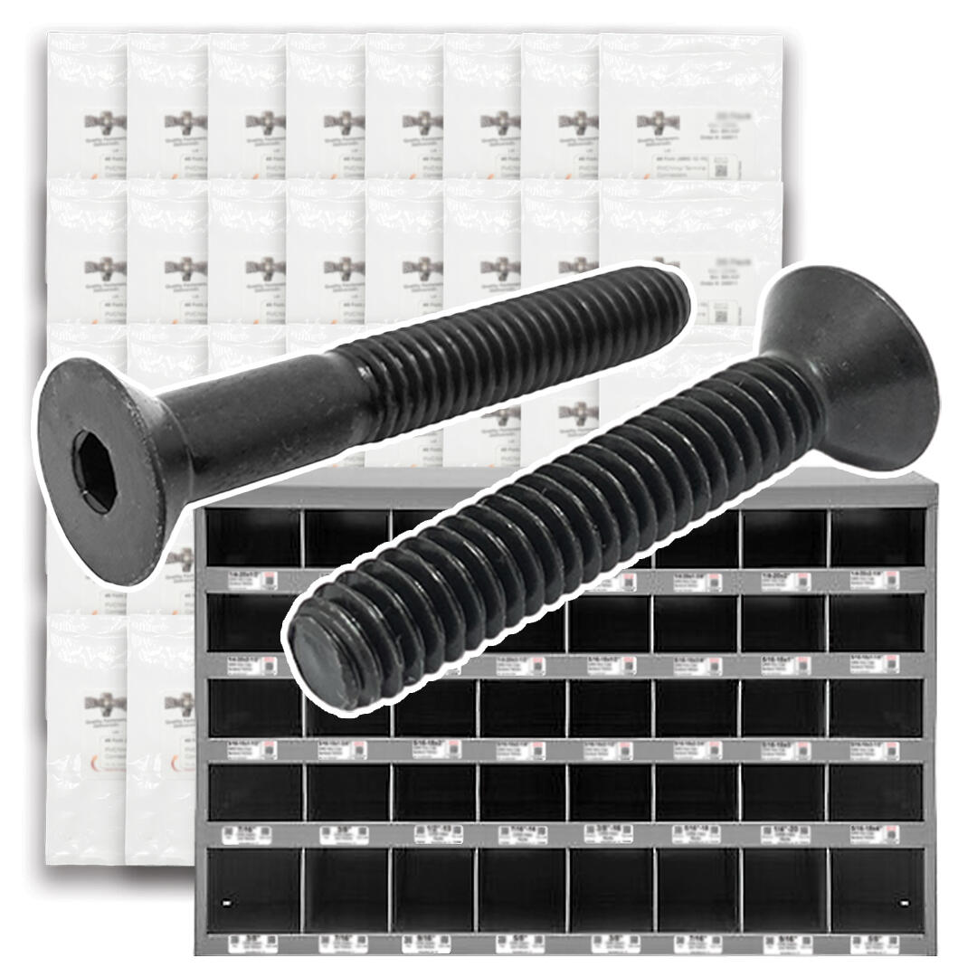 Metric Class 12.9 Flat Socket Head Cap Screws - 1511 PCS