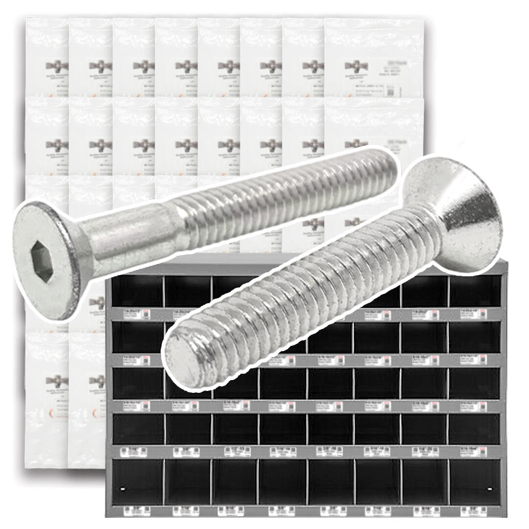 Stainless Steel Flat Head Socket Cap Screws - 1656 PCS