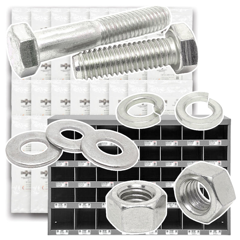 Metric Class A4 Stainless Coarse Hex Cap Screws, Hex Nuts, Flat & Lock Washers - 2012 PCS