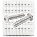 Metric A2-70 Allen Button Head Socket Cap Screws Bolts Stainless Steel Assortment - 904 PCS