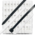 Nylon Cable Zip Ties UV Resistant Black & White Nylon - 900 PCS