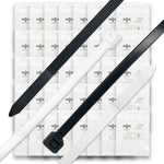 Nylon Cable Zip Ties UV Resistant Black & White Nylon - 900 PCS