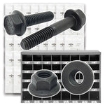 Inch Grade 8 Coarse & Fine Thread Hex Flange Bolt & Lock Nut Kit - 729 PCS