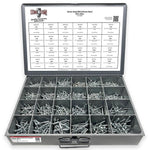 Dome Head Blind Pop Rivets Steel/Steel Mandrel Zinc Clear Assortment - 2036 PCS