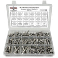 Inch 18-8 Stainless Steel Hex Cap Screws, Hex Nuts, Flat & Lock Washers - 380 PCS