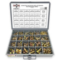 Inch Grade 8 Hex Cap Screws, Hex Nuts, Flat & Lock Washers Fine Thread Zinc Yellow 1/4", 5/16" 3/8", & 1/2" - 575 PCS