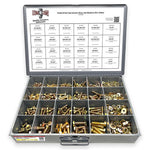 Inch Grade 8 Hex Cap Screws, Hex Nuts, Flat & Lock Washers Coarse Thread Zinc Yellow 1/4", 5/16" 3/8", & 1/2"  - 1269 PCS
