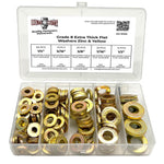 Inch Grade 8 SAE Extra Thick Flat Washer Assortment - 168 PCS