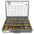Inch Grade 8 Hex Flange Bolts & Flange Lock Nuts Zinc Yellow Assortment - 693PCS