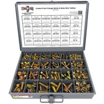 Inch Grade 8 Hex Flange Frame Bolts & Lock Nuts Yellow Assortment - 352PCS