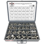 Metric A2 Stainless Steel Hex Flange Bolts & Nuts Assortment - 343 PCS
