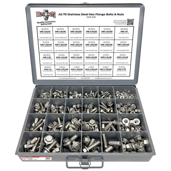 BOLTS AND NUTS! 1〜17ほか29冊セット Metric A2 Stainless Steel Hex Flange Bolts & Nuts Assortment - 343